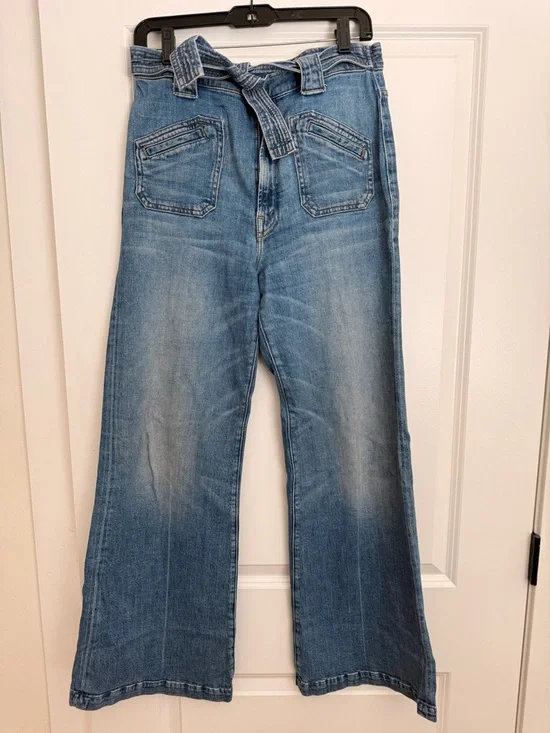 MOTHER Light Blue Wide-Leg Jeans - Picture 4 of 6